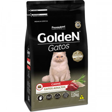 Ração Premier Pet Golden Gatos Adultos Carne - 1kg/3kg/10kg
